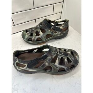 Shimano Evair Marine Fishing Sandals Mens 12 Camo Waterproof EVA Shoes Gorpcore
